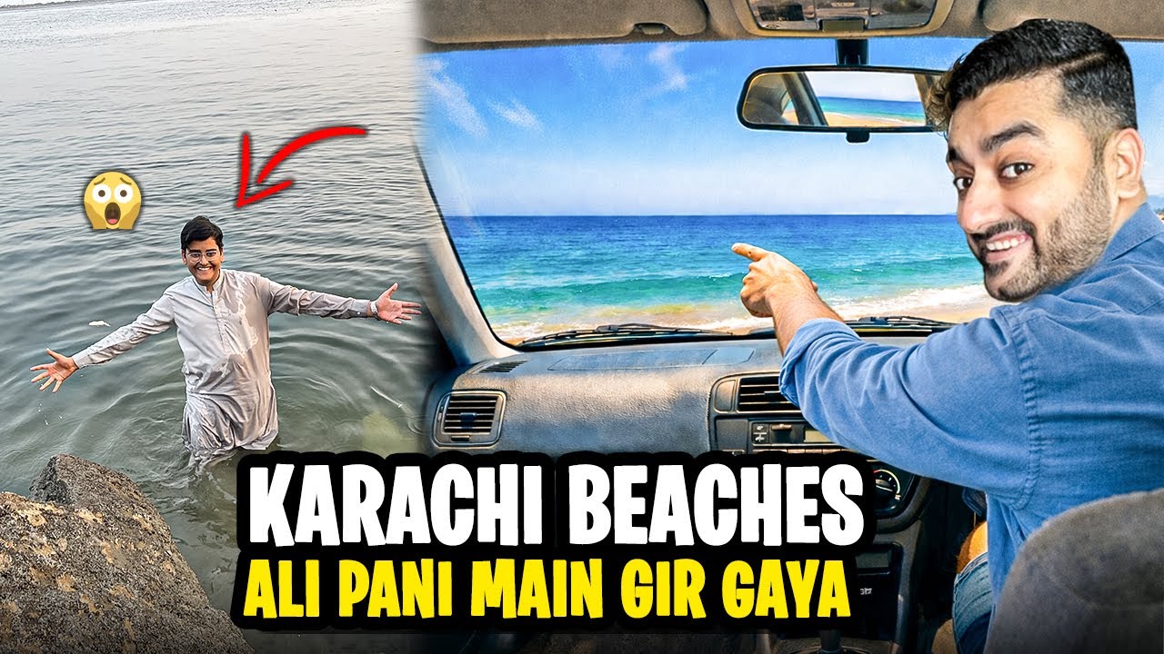 Karachi Sea View Beach Vlog 🌊 | ALI Pani Main GIR GAYA 😱 | Best family Beach In Karachi