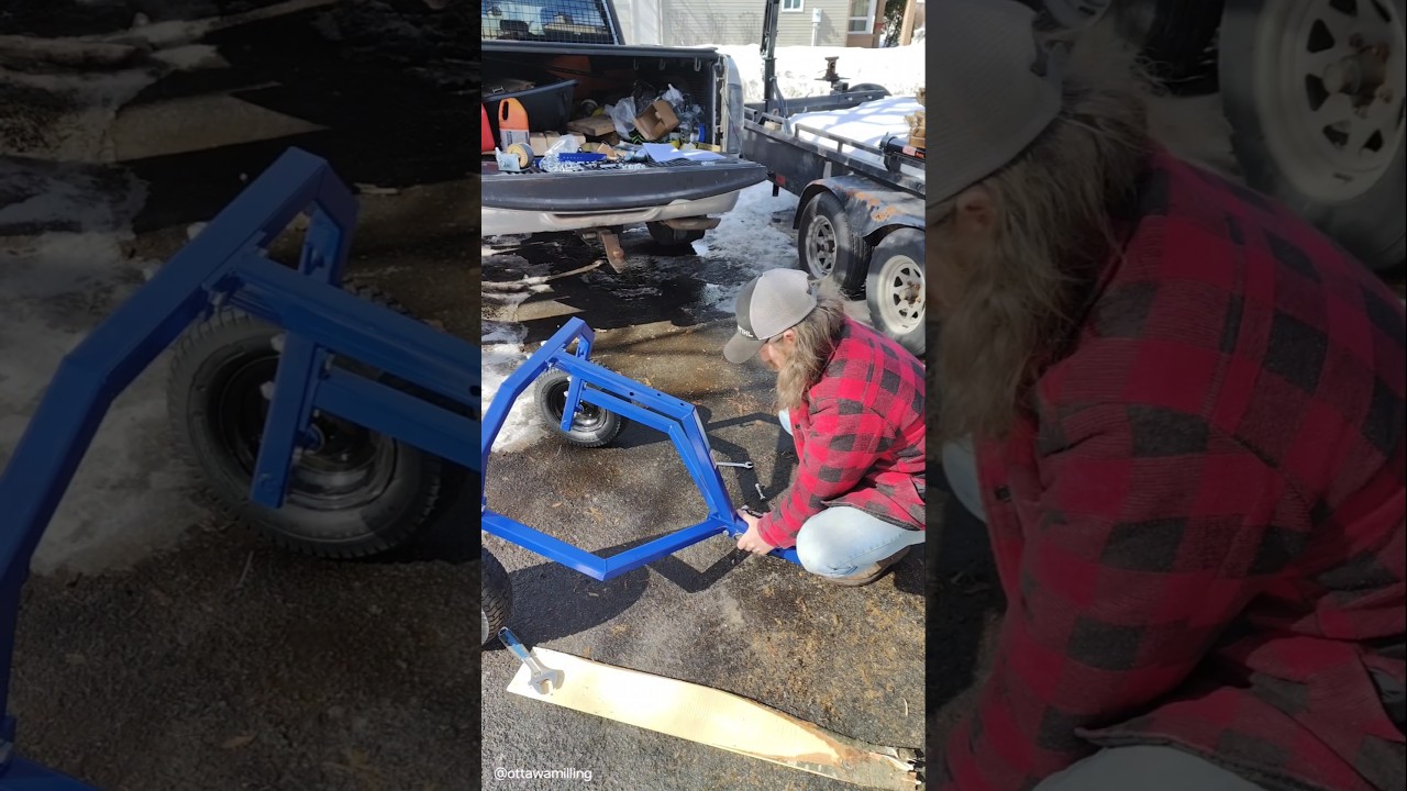assembling my new log arch for atv!