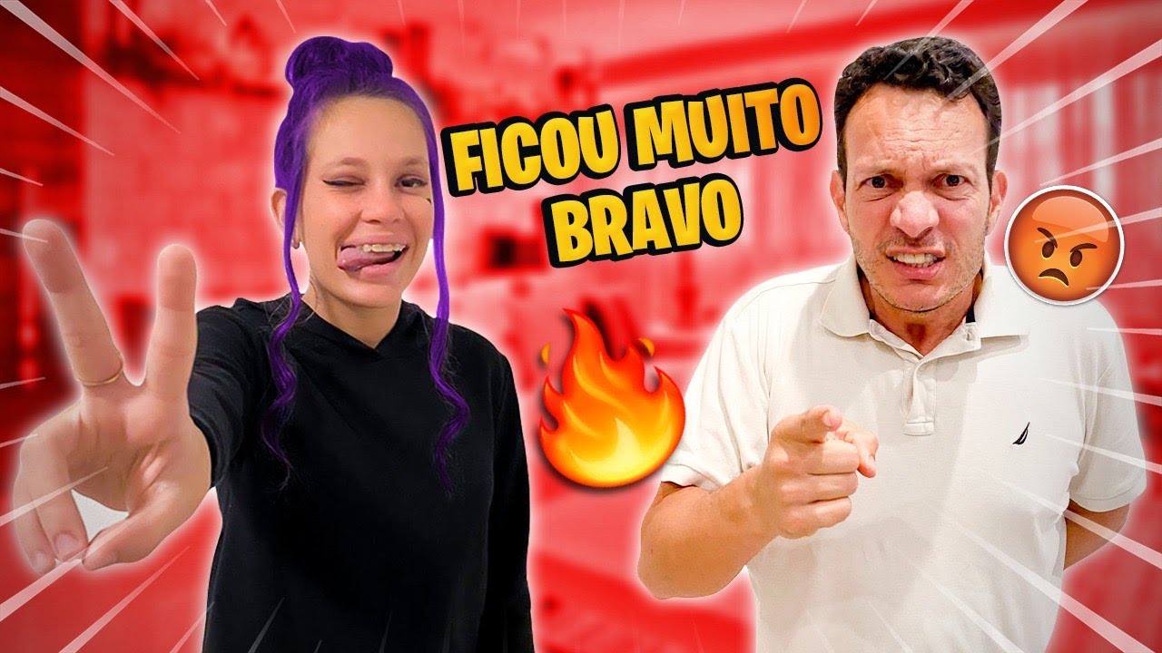 MEU PAI REAGINDO AO MEU CABELO PINTADO DE ROXO - PINTEI MEU CABELO PELA PRIMEIRA VEZ