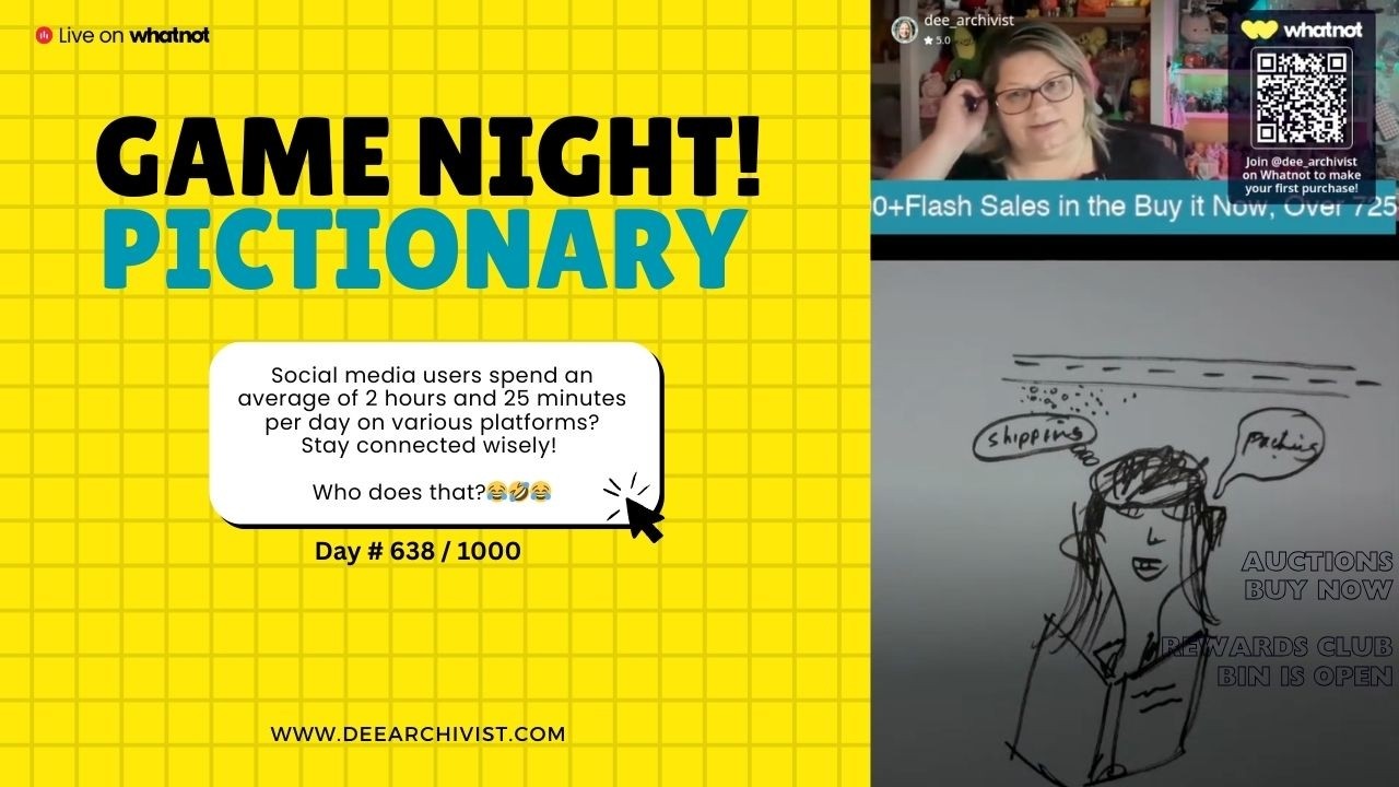 Pictionary & Flash Sales in DEE BIN + Chat + 638/1000 Streams Ultimate Whatnot Challenge Insomnia...
