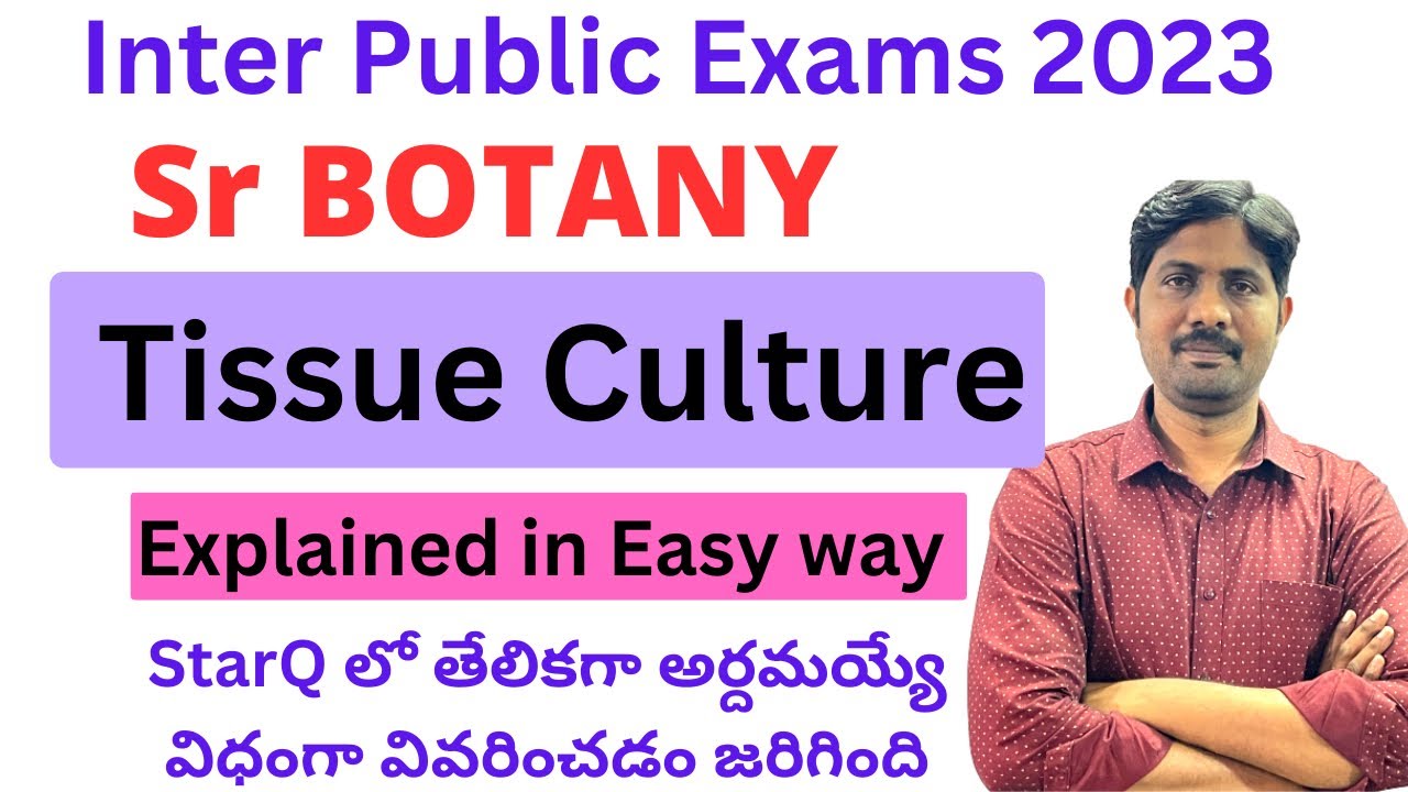 Tissue Culture Technique 8 Marks Essay Explained in Easy Way || Sr Botany Important Questions