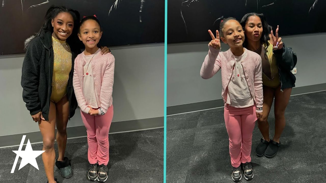 Serena Williams' Daughter, 7, Is Almost AS TALL As Simone Biles In Adorable Meeting