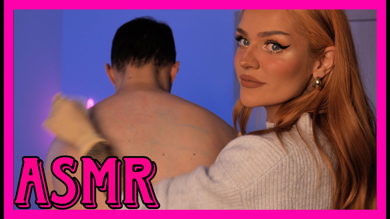 ASMR😴MASAŻ POMIARY BADANIE PLECÓW(RELAXING BACK MASSAGE)