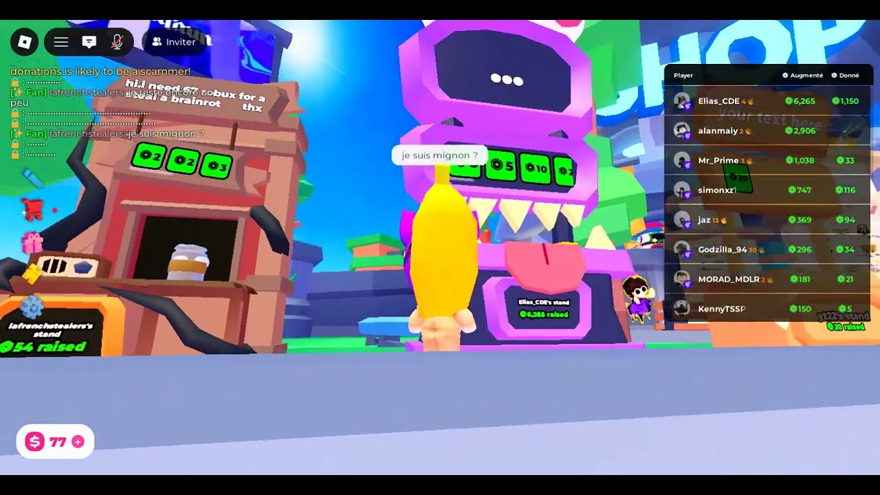 je joue a pls donate avec un faux skin