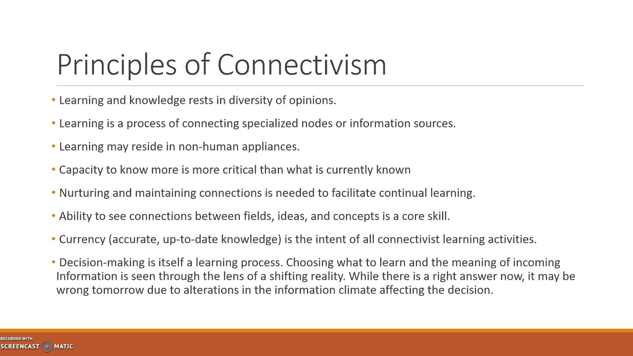 Connectivism:A Learning Theory for the Digital Age