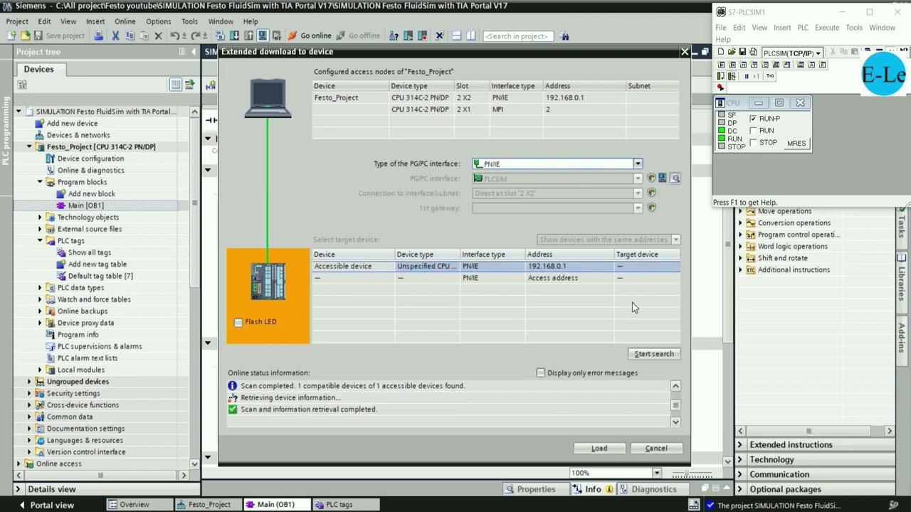 TIA Portal V17 connect with Festo FluidSim Part1