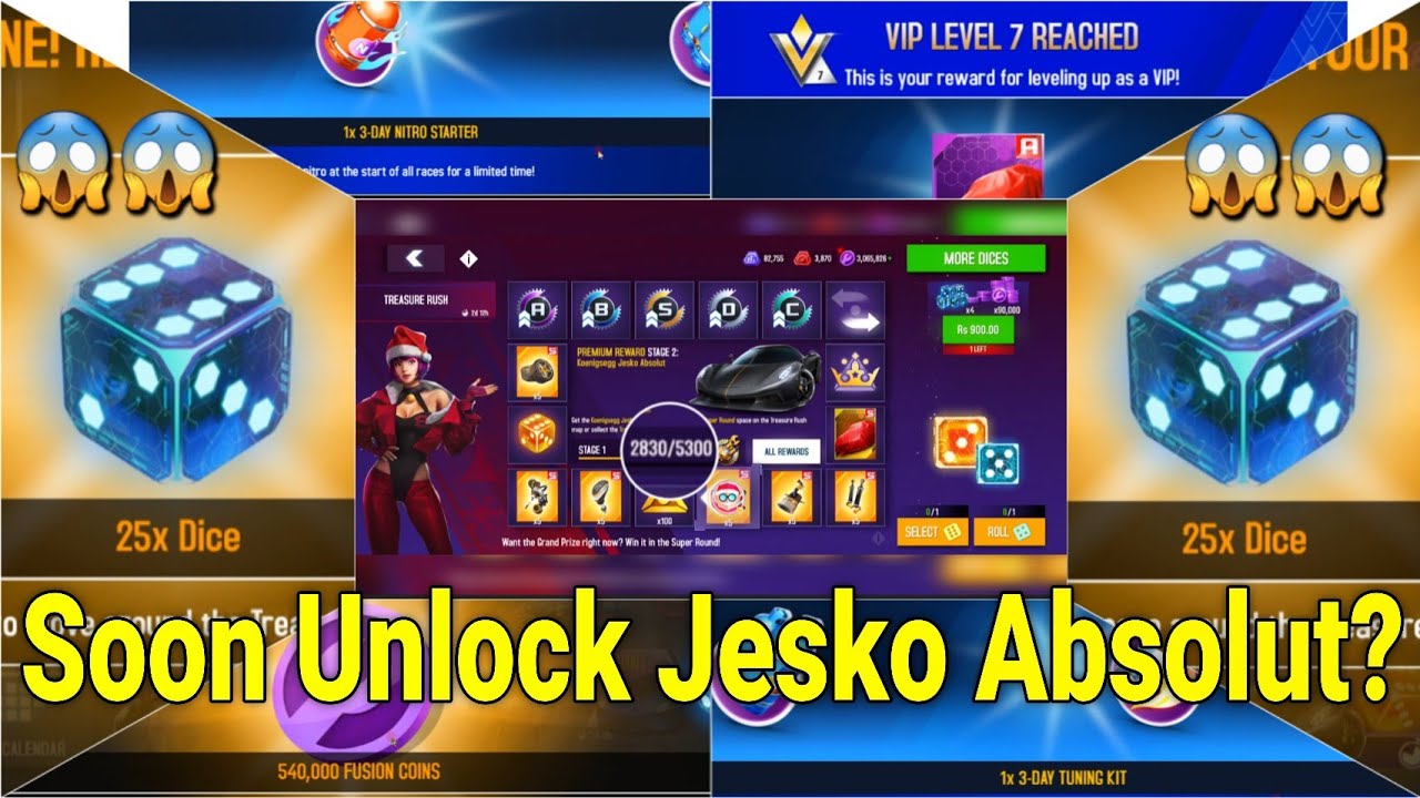 Bought 50 Dice 🎲 😱 | Soon Unlock Jesko Absolut ? |Treasure Rush Event Asphalt 8 | Asphalt 8