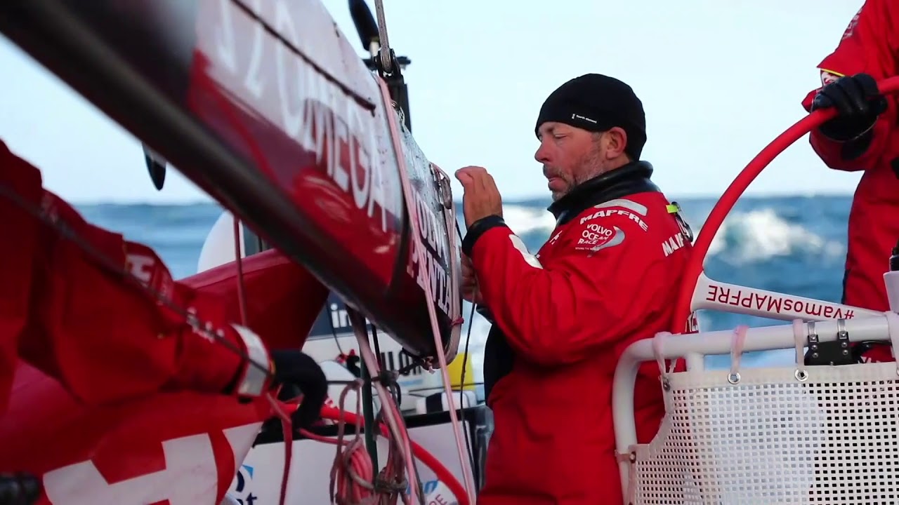 Volvo Ocean Race 2017-18: VNR 31 March, Mapfre main sail up again