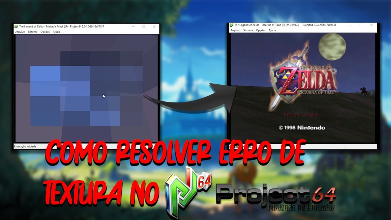 COMO RESOLVER O ERRO DE TEXTURA DO PROJECT64 (PLUGIN GLIDEN64)