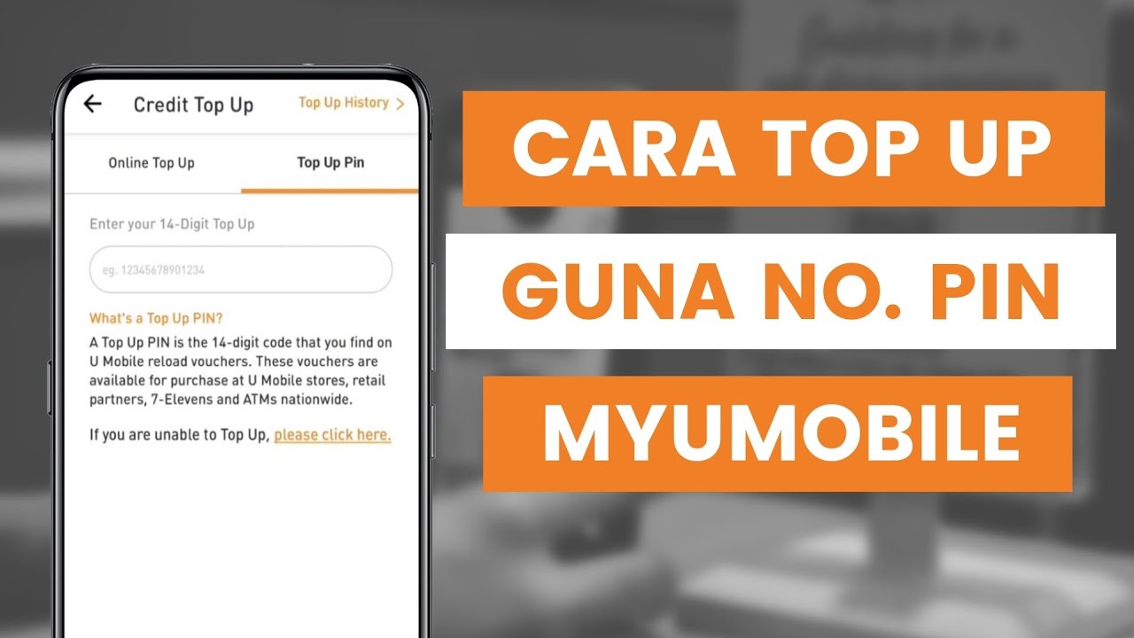 Cara Topup Atau Tambah Nilai Kredit Prepaid U Mobile Guna Nombor PIN Melalui Aplikasi MyUMobile