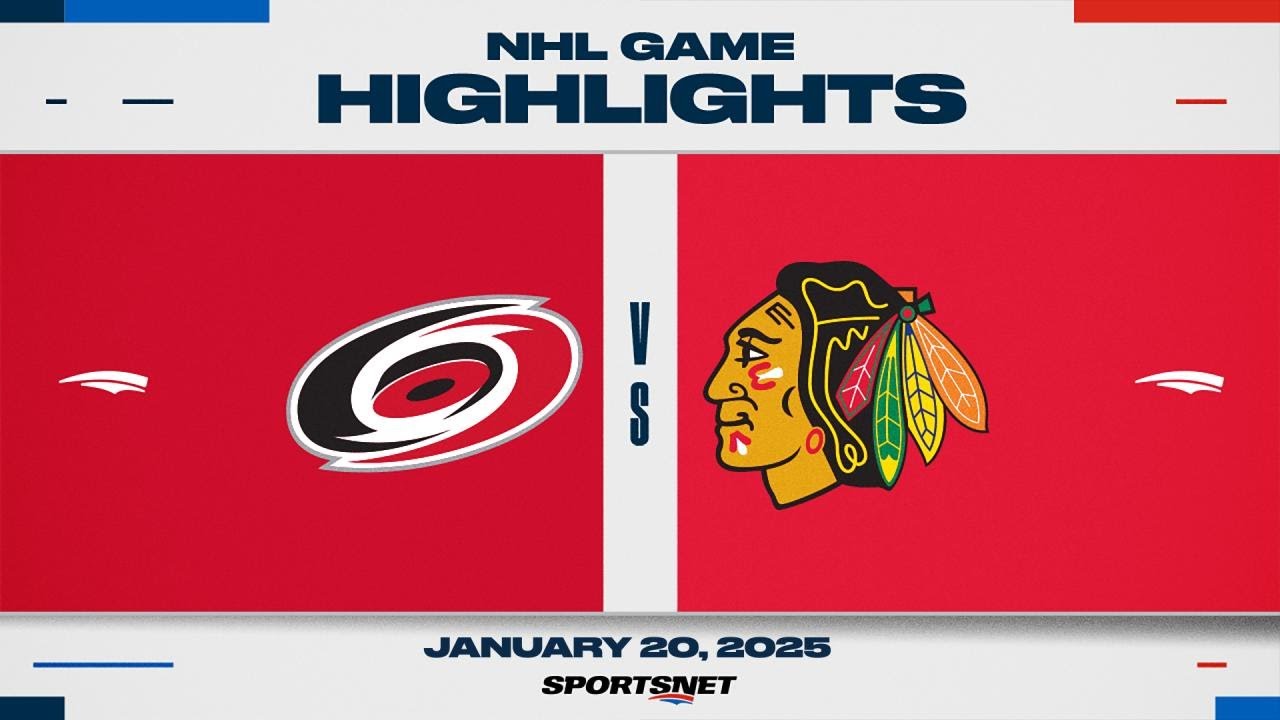 NHL Highlights | Hurricanes vs. Blackhawks - January 20, 2025