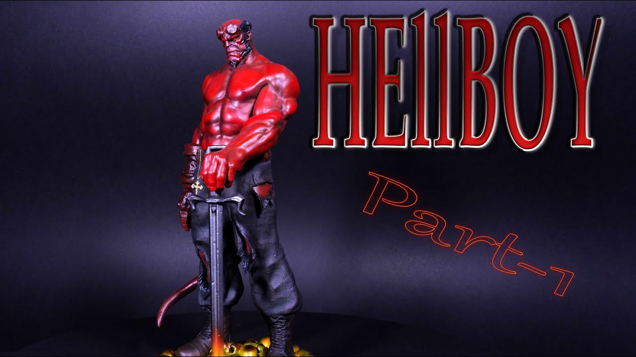 Hellboy Part 1/2 figurepart , Base and parts.