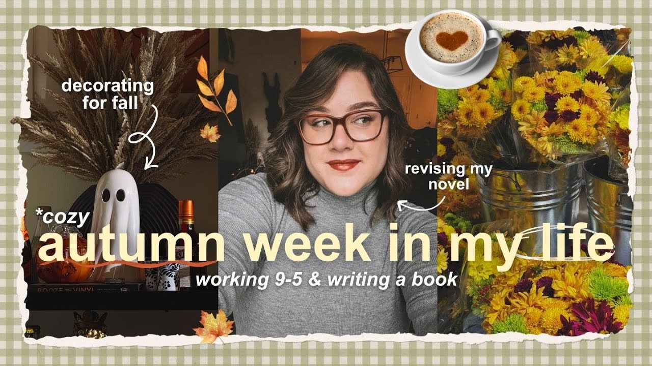 slow progress is still progress 📚🍁🕯️new make up, fall decor & writing outside #writingvlog