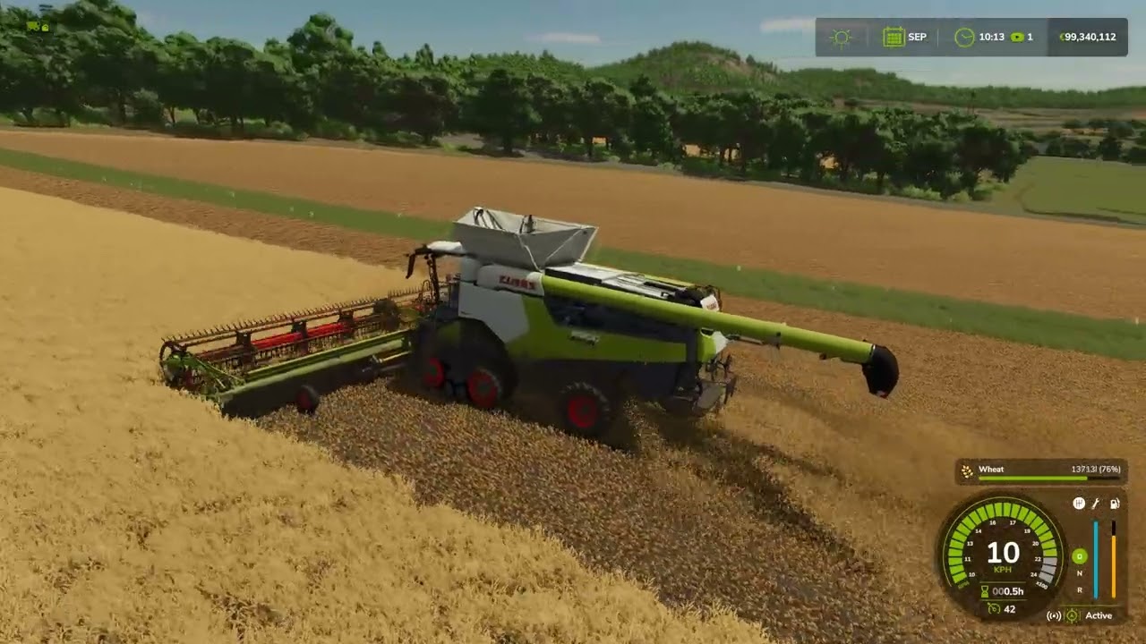 Harvesting Wheat with class lexion 8900 #farmingsimulator25 #fs25 #gameplay