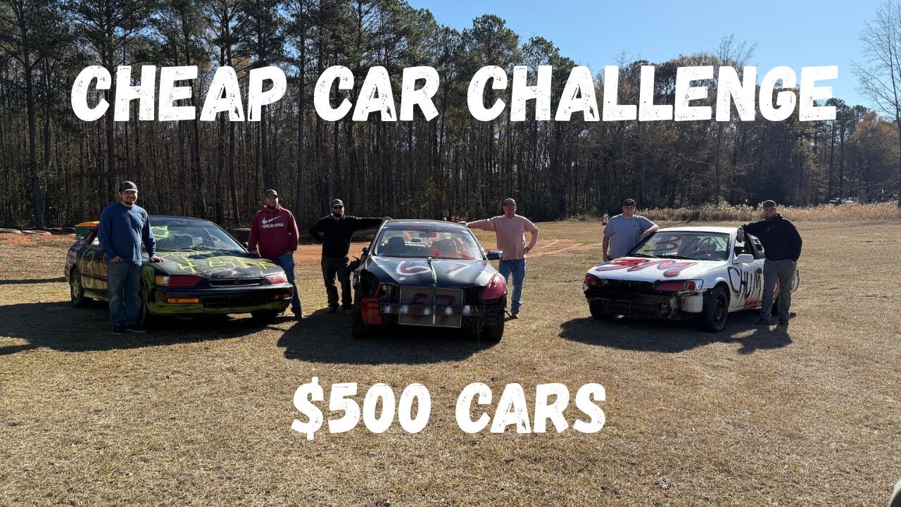 CHEAP CAR CHALLENGE!! $500 CARS! Huge Crash!