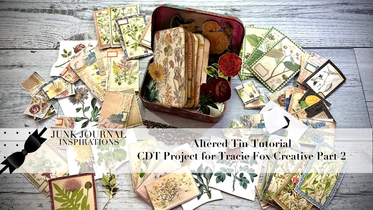 Let's Make an Altered Tin & Mini Journal!! | CDT Project for Tracie Fox Creative | Part 2 | Tutorial