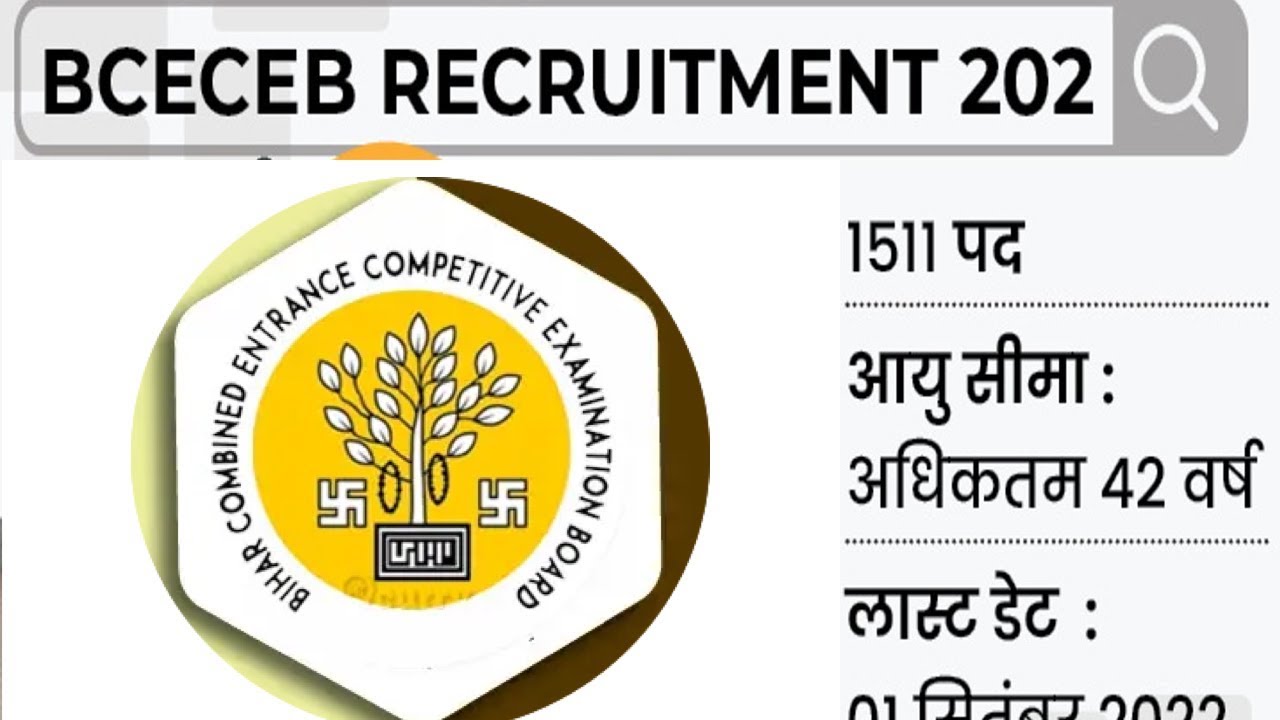 BCECEB Recruitment 2022 | Bihar Combined Entrance Competitive Examination Board Notification 2022