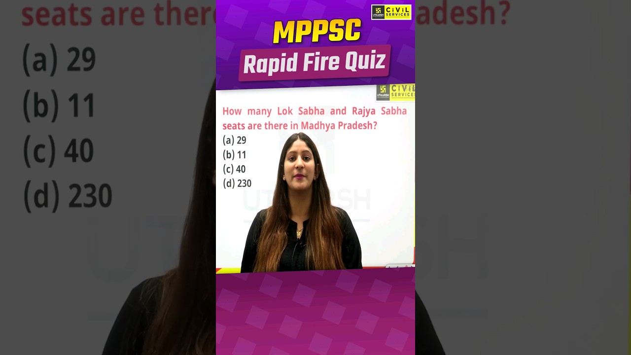 Rapid Fire MPPSC Quiz #4 #mppsc #mpgk #mppscprelims2024 #mppscutkarsh