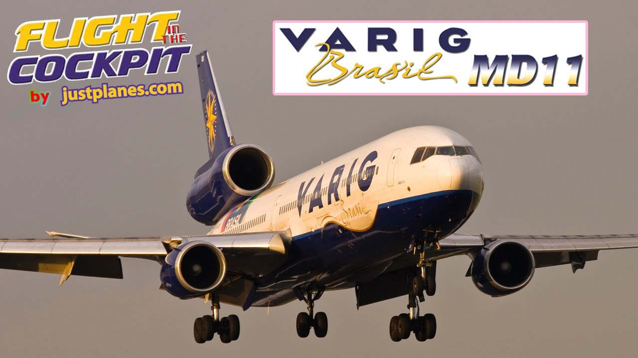 Varig MD11 into Rio de Janeiro, Exits runway quickly!