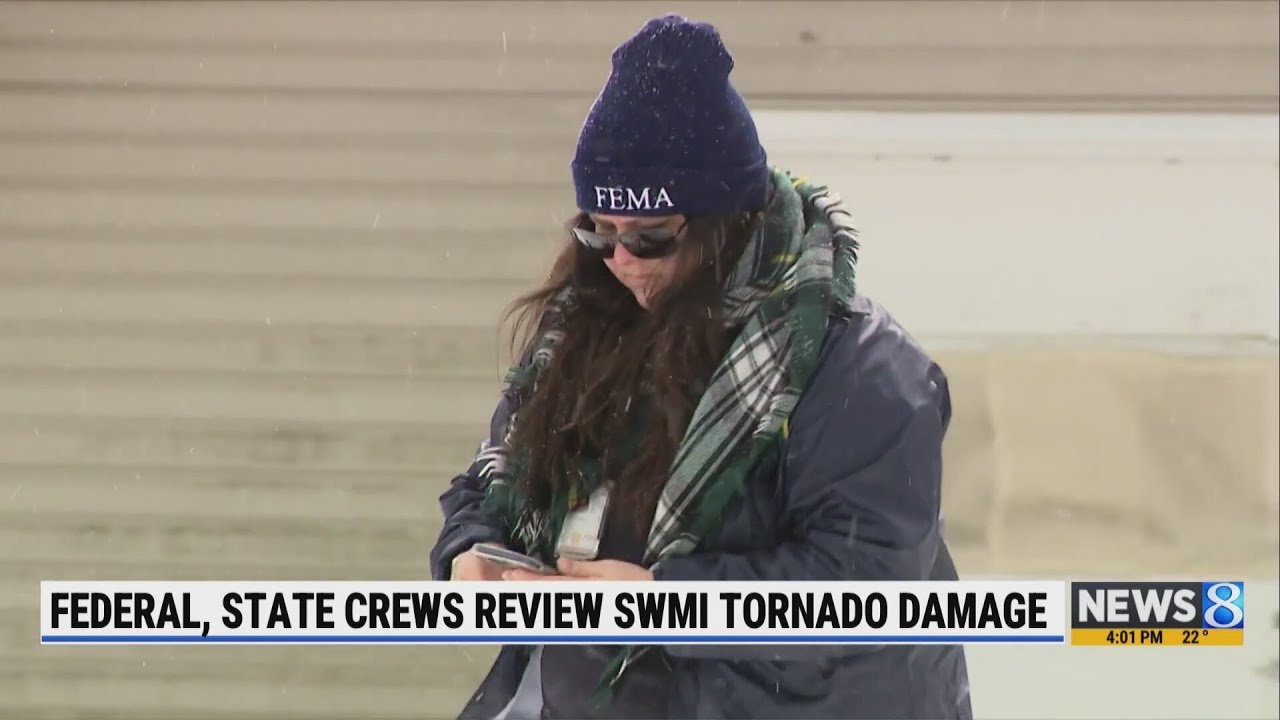 Federal, state crews review SW MI tornado damage