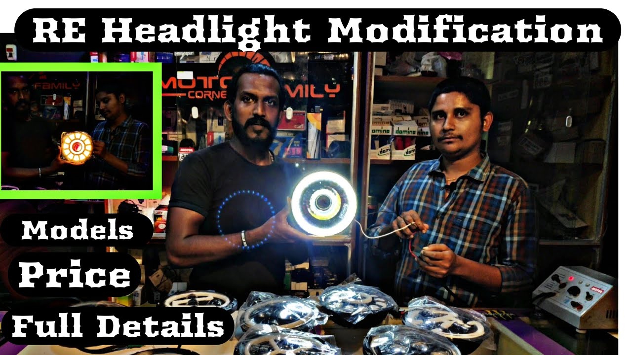 Royal Enfield Headlight Modification Details in Tamil /Best headlight for bullet/ Black Buddy Tamil