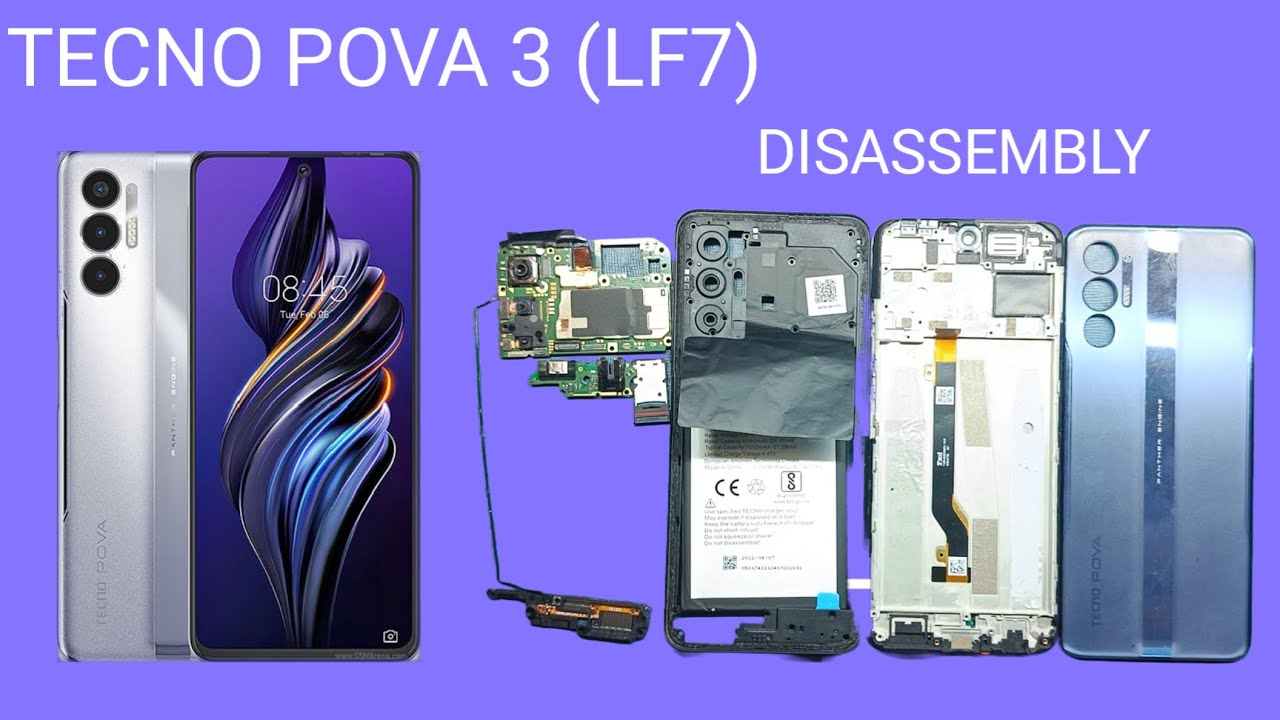 Tecno Pova 3 (LF7) Disassembly Teardown How To Open | Pova 3 Screen Replacement