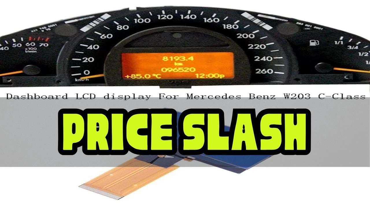 Dashboard LCD Display for Mercedes Benz W203 C-Class LCD Screen Instrument Cluster Pixel