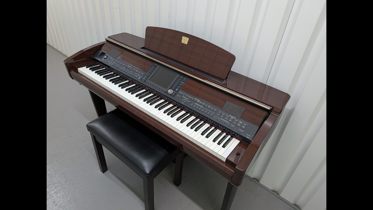 Yamaha Clavinova CVP-409 digital piano + stool polished mahogany stock nr 26063