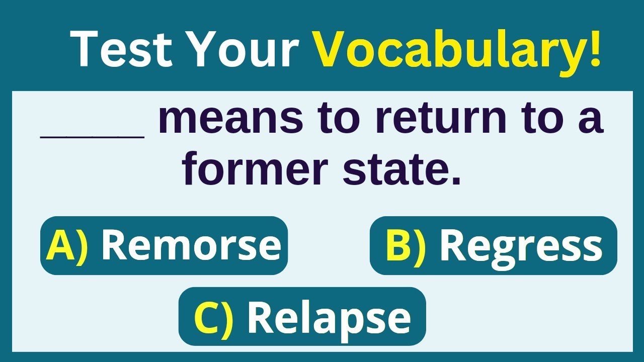 English Vocabulary Challenge: Can You Pass This Test? 
