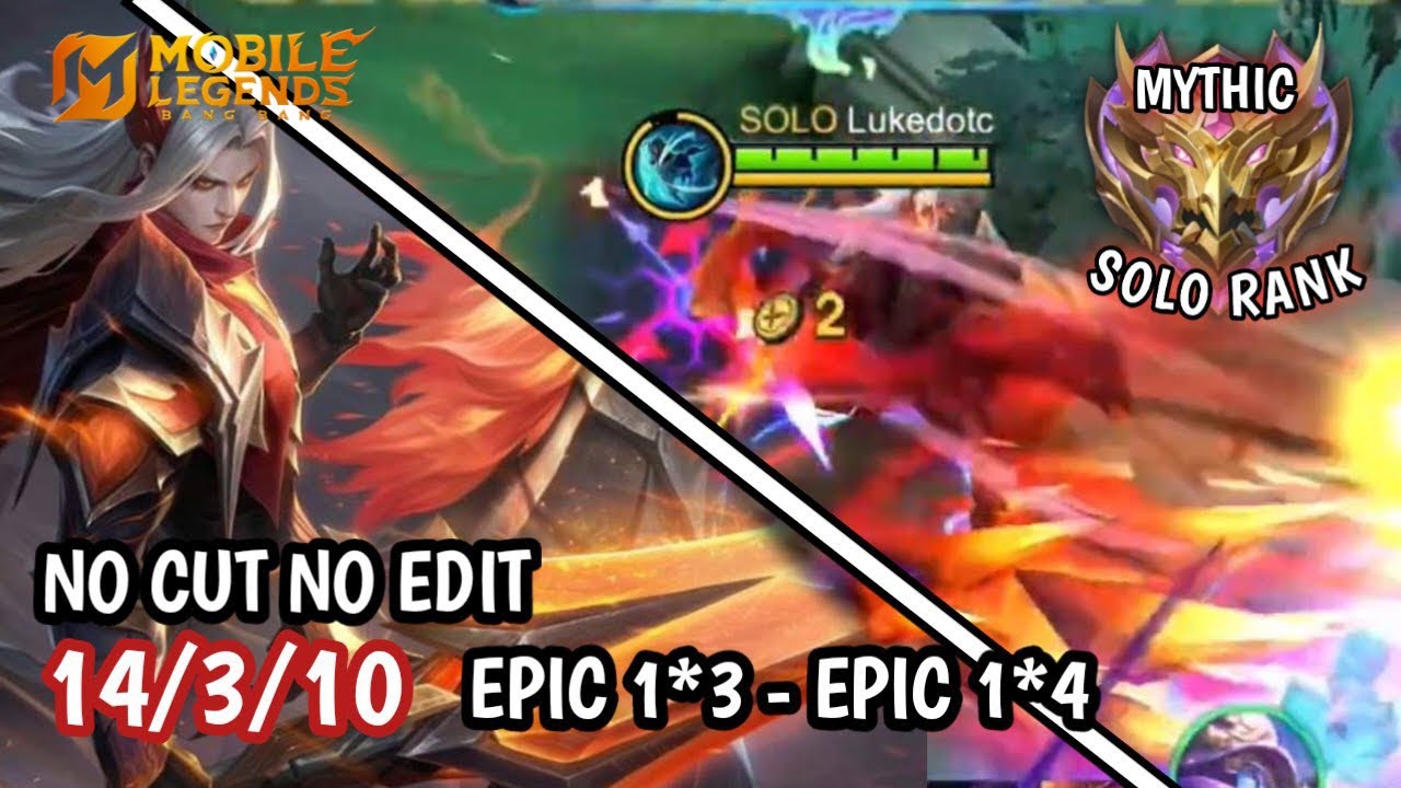 SOLO RANK NO CUT NO EDIT CHALLENGE PART 2 | WIN RATE 100% | MOBILE LEGENDS BANG BANG