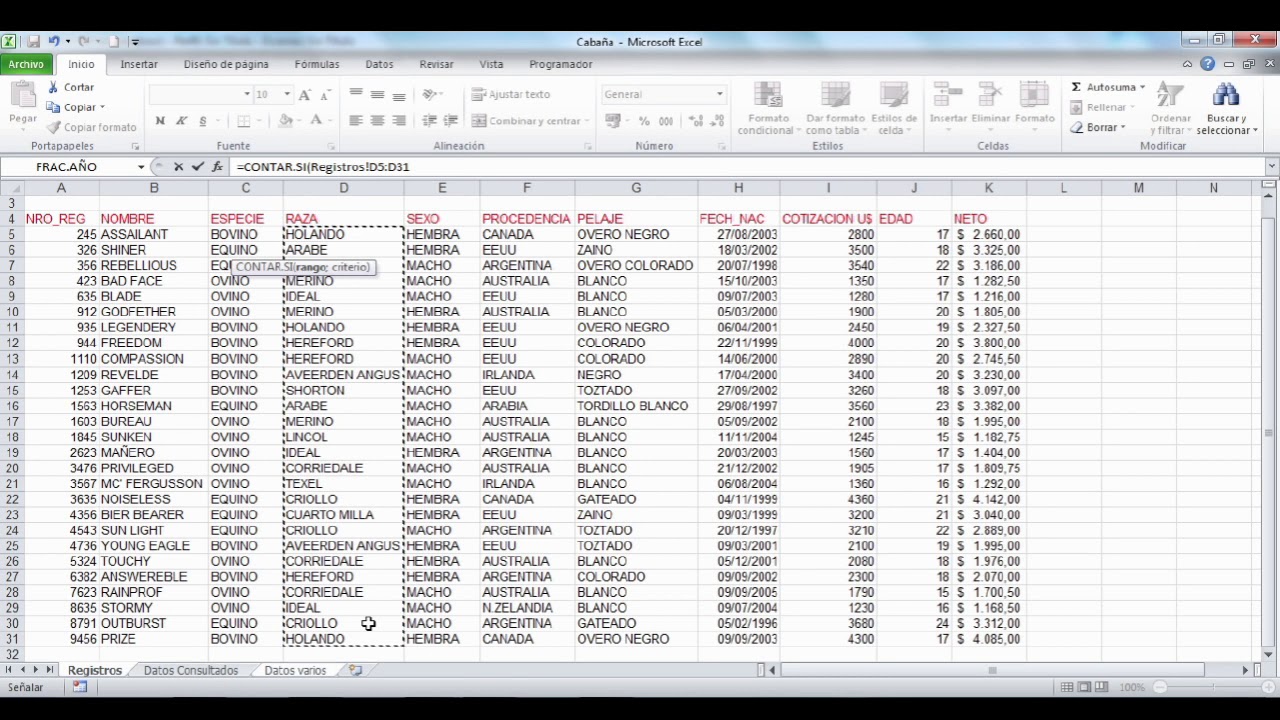 TP8 Educación Artística 5A CTQ - EXCEL FUNCIONES SUMAR.SI.CONJUNTO - GRAFICOS -FILTROS