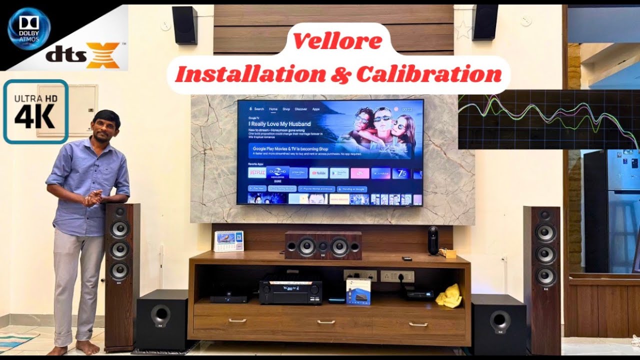 9.2 Dolby Atmos Hometheater Installation In  Vellore #dolbyatmos #hometheater #4k  @Rock Audios