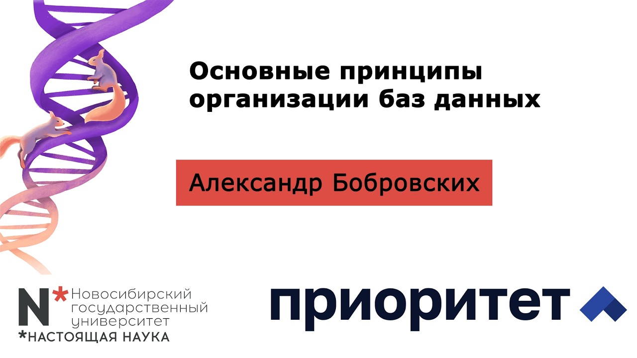 Основные принципы организации баз данных // Александр Бобровских, НГУ