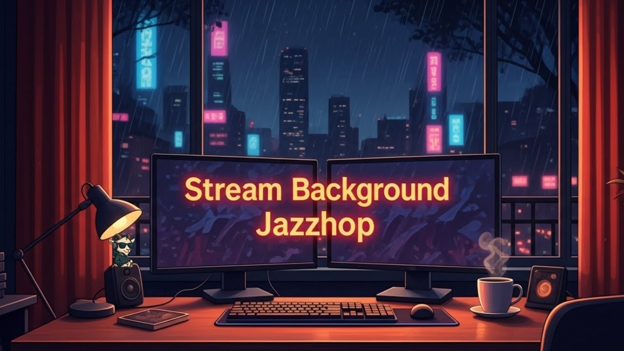 🎮 Stream Background Jazzhop – 7H Chill Lo-Fi Ambience for Twitch, Kick & YouTube (Study/ Work/Relax)