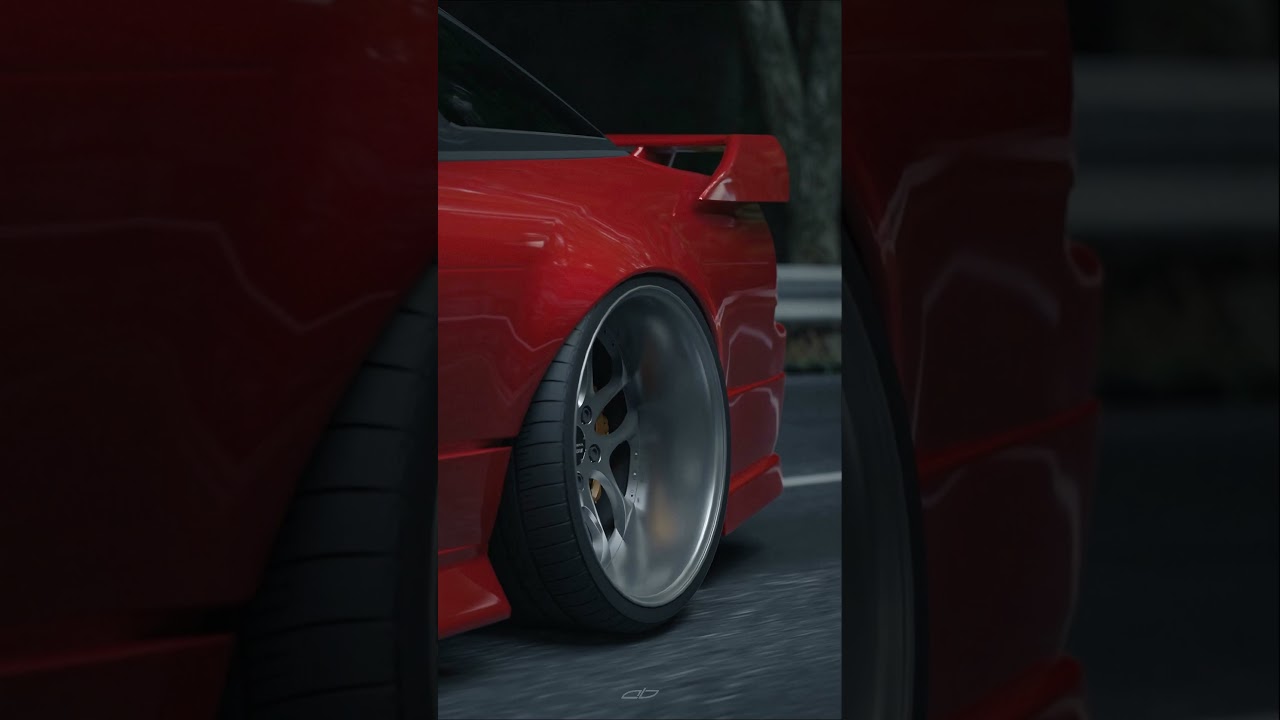 Nissan 180SX Touge Drift #animation #drift #nissan