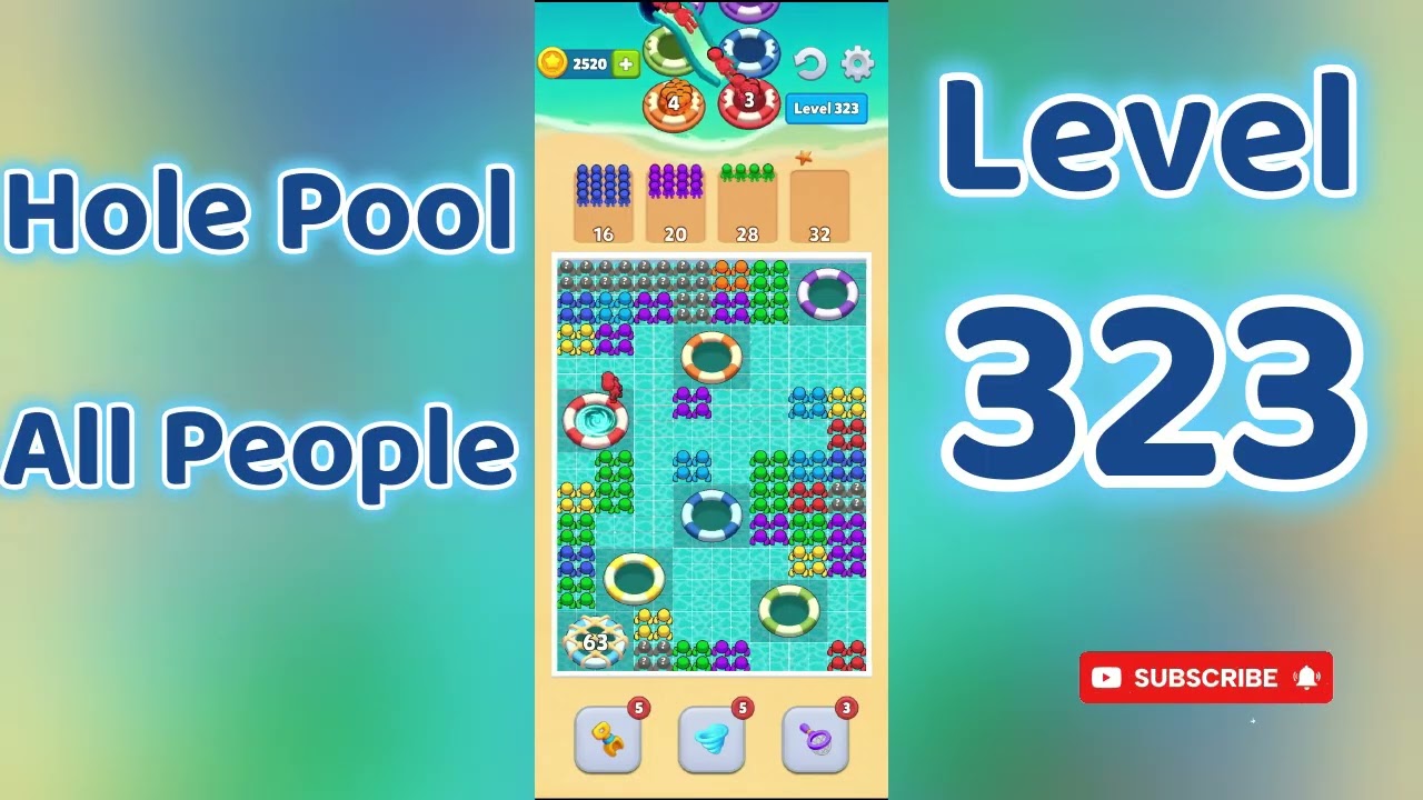 Hole Pool All People Level 323 🕳️🎯 | Easy Start Gameplay & Satisfying Puzzle | Go Answer
