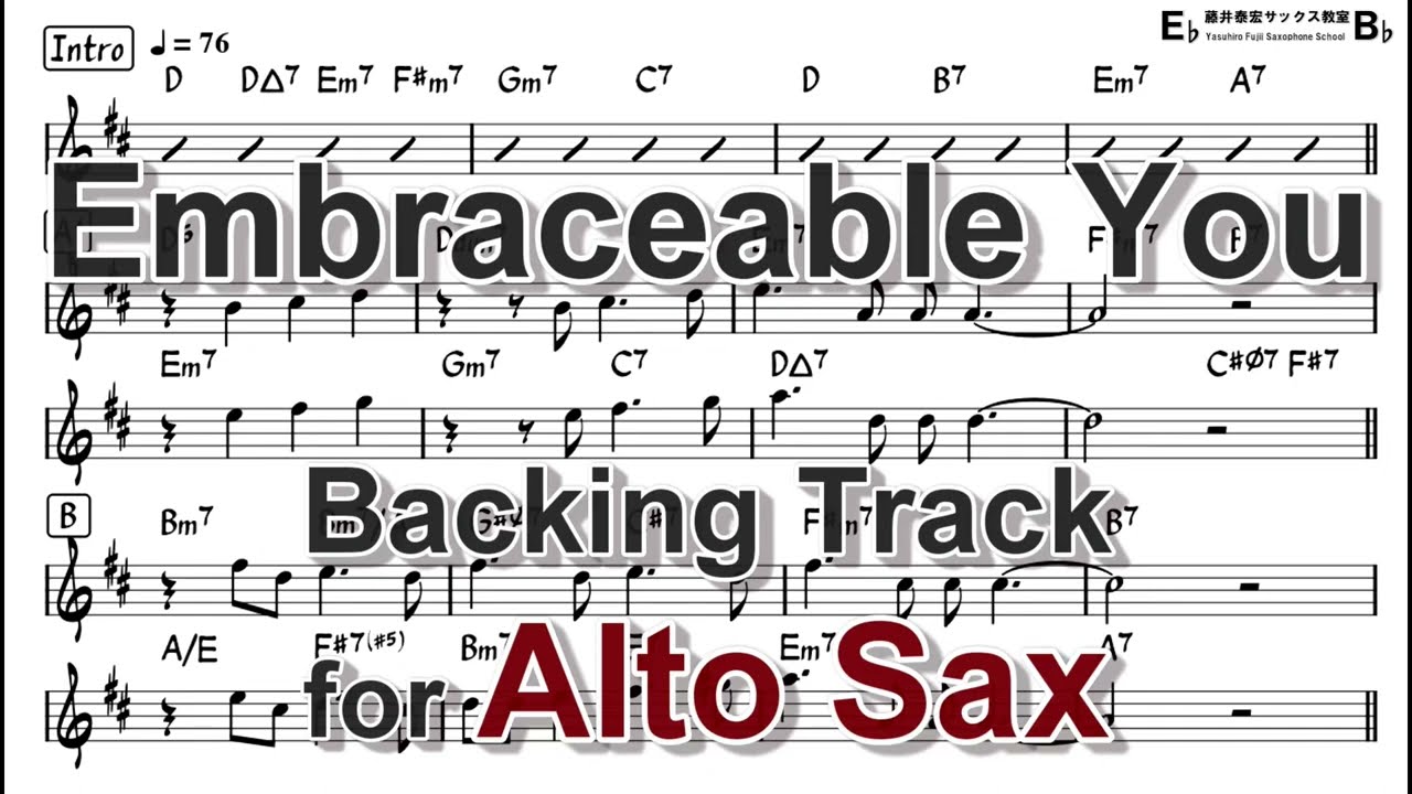 Embraceable You - Backing Track with Sheet Music for Alto Sax