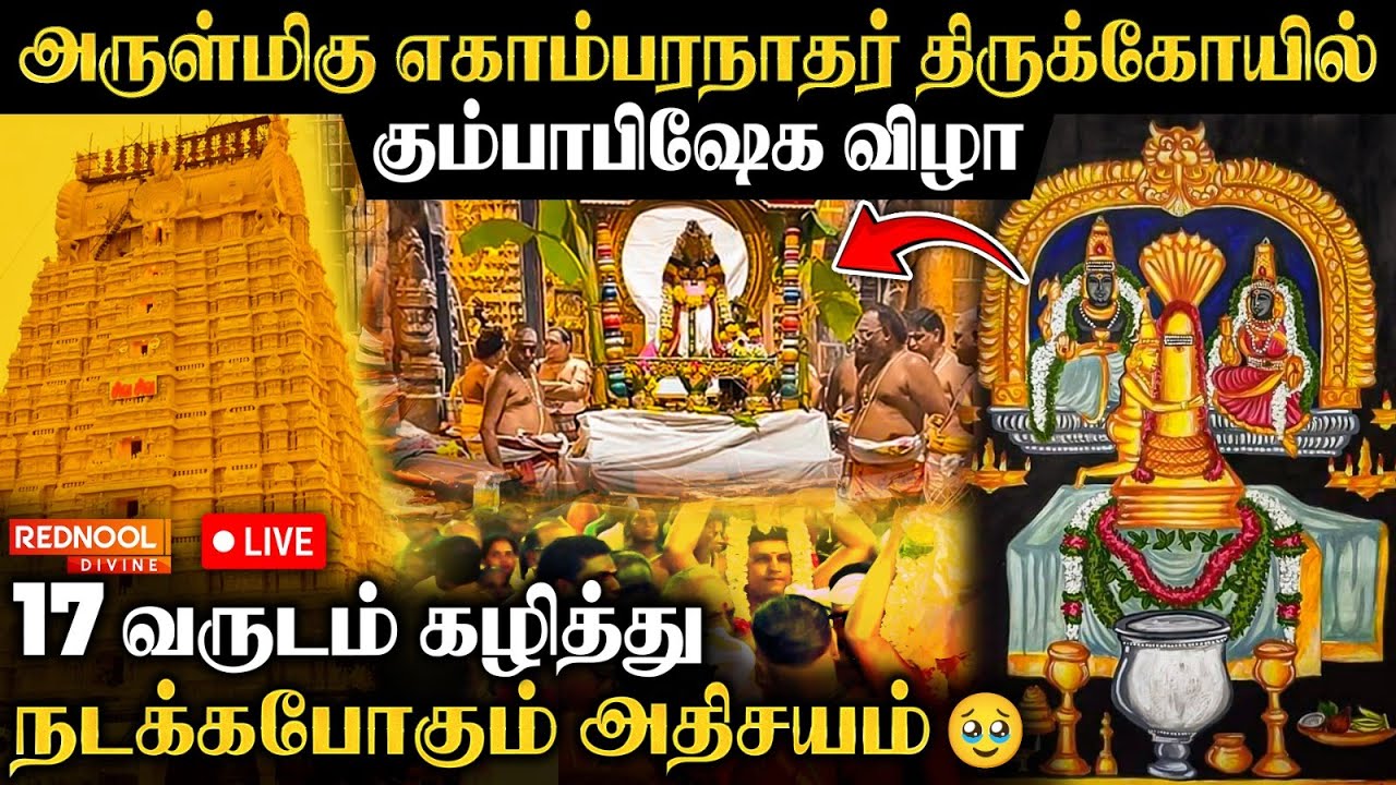 🔴 LIVE Today | Ekambaranathar Kumbabishekam 2025 | Kanchipuram | நேரலை Darshan