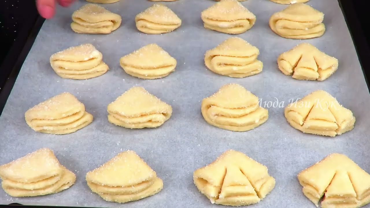 🥟Сахарное ТВОРОЖНОЕ ПЕЧЕНЬЕ Гусиные лапки, Люда Изи Кук, печенье к чаю, простая выпечка с творогом