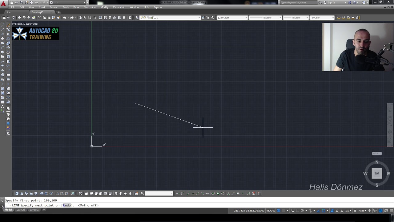 AutoCAD Online Dersleri 2D #5 - Kordinat Sistemi : Ortho / Mutlak / Kademeli / Polar / Dynamic Input