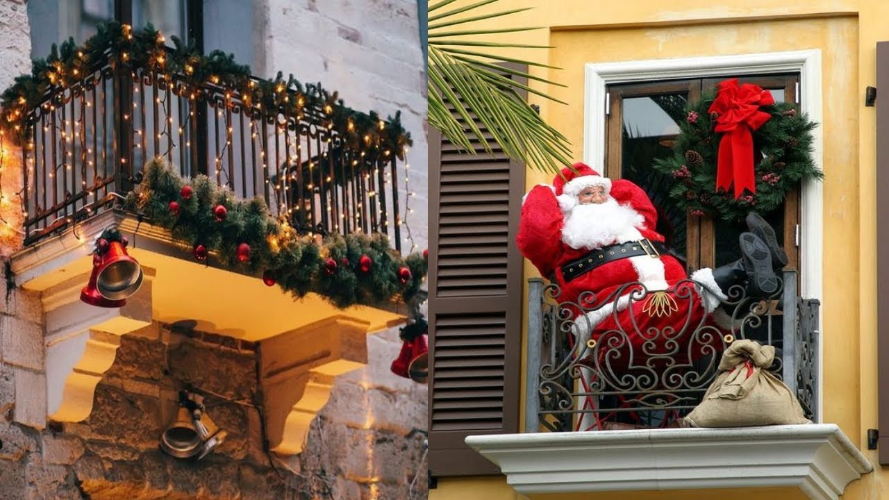 🎄ИДЕИ УКРАШЕНИЯ БАЛКОНА НА РОЖДЕСТВО - ИДЕИ УКРАШЕНИЯ НАРУЖНОГО ДВЕРИ НА РОЖДЕСТВО 2025 - РОЖДЕСТ...