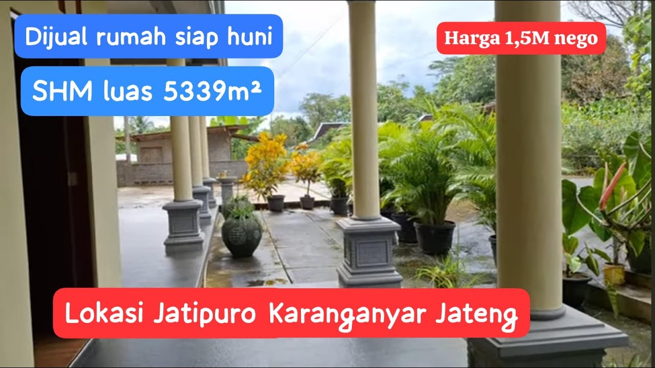 Dijual Rumah super Luas, lokasi nyaman, akses jalan lebar. Ex pak Dalang karanganyar
