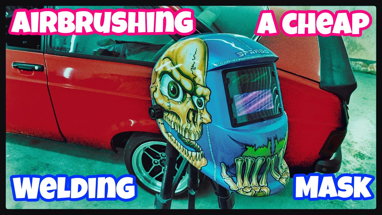 Airbrushing my welding mask with iwata airbrush