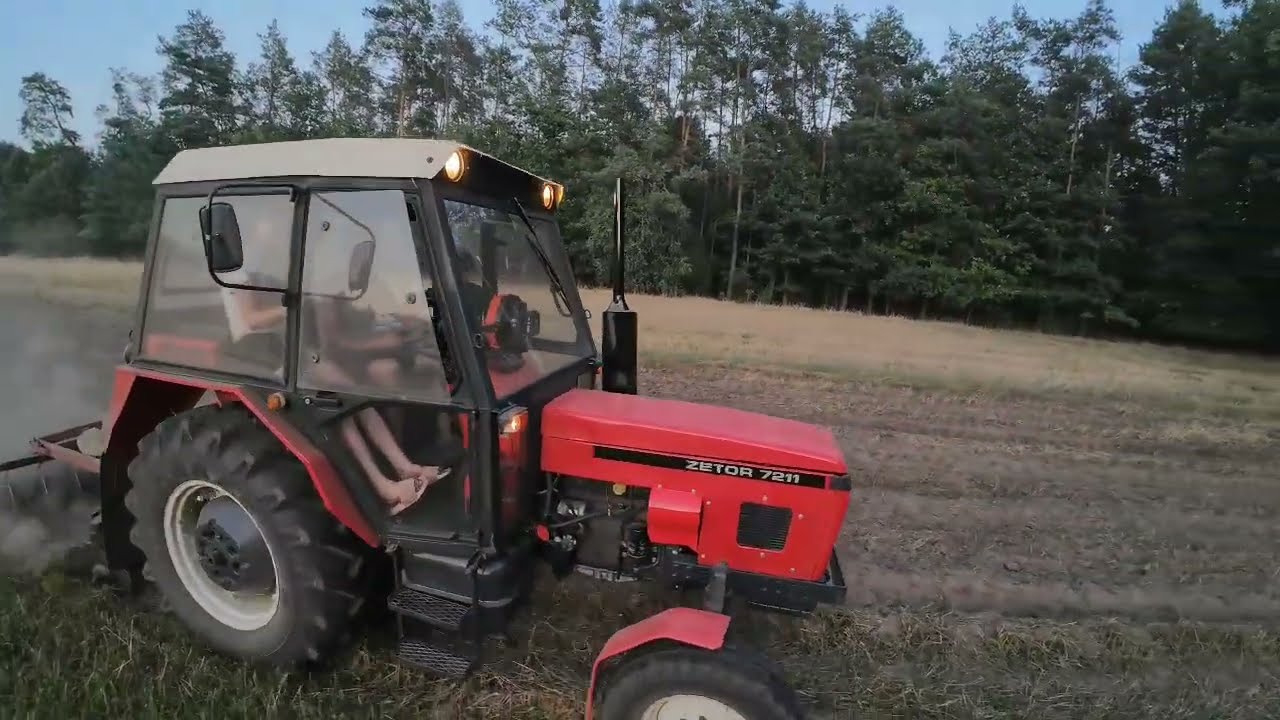 Zetor 7211 #Talerzowanie 2025#Pierwsze próby na polu #Dźwięk silnika, bez muzyki