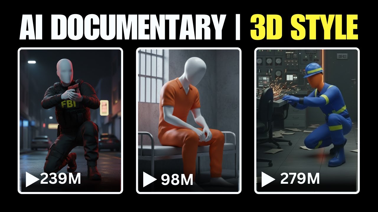 Создавайте вирусные документальные 3D-видеоролики с помощью ИИ за считанные минуты