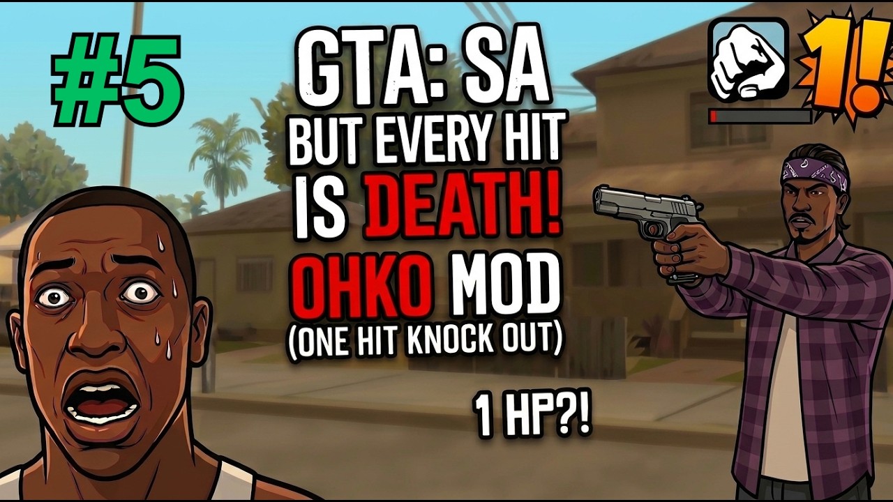 #5 GTA: San Andreas (OHKO) - przechodzimy grę mając 1 HP