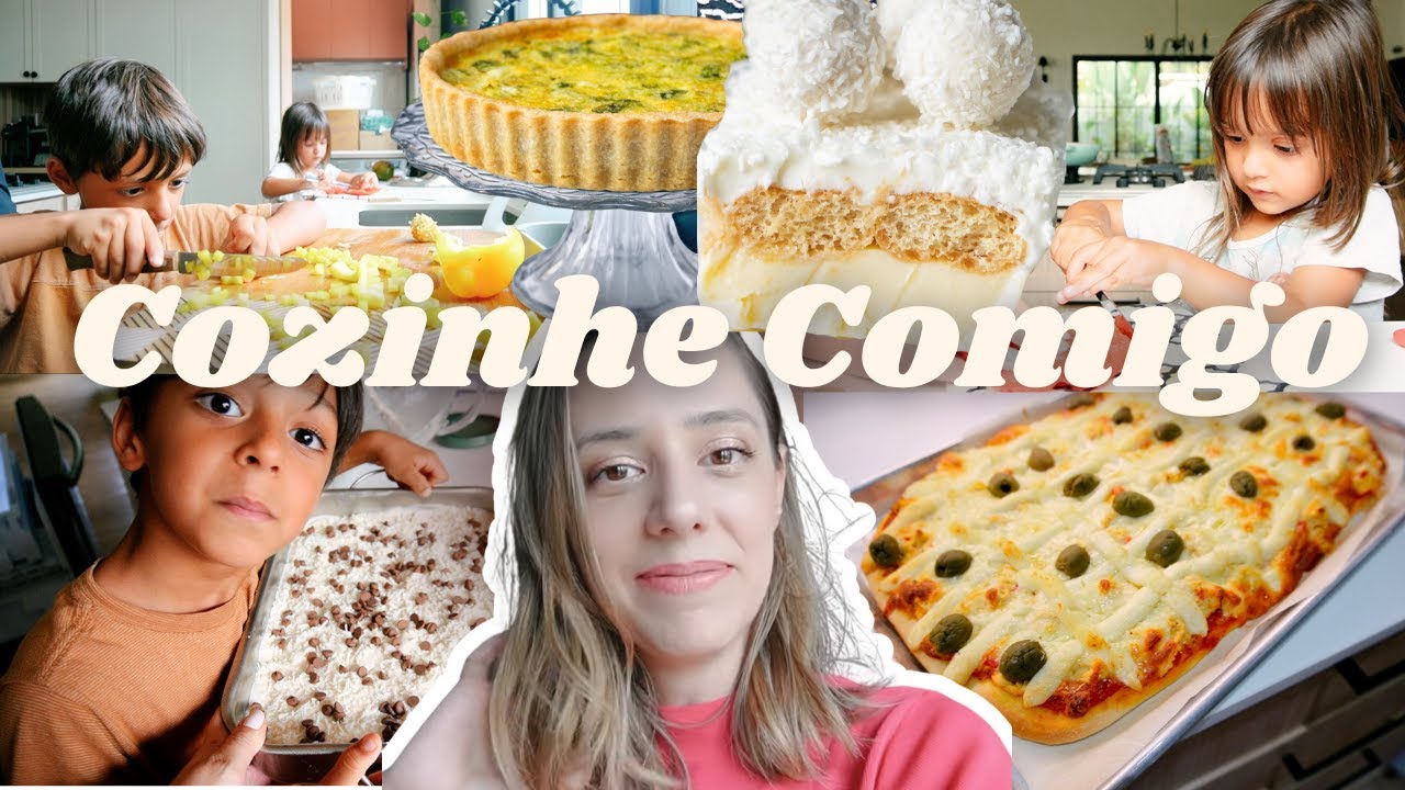 MEGA VLOG! Cozinhando pra receber visitas: Pizza, Sobremesa, QUICHE ♥️ cozinhando com os meus filhos