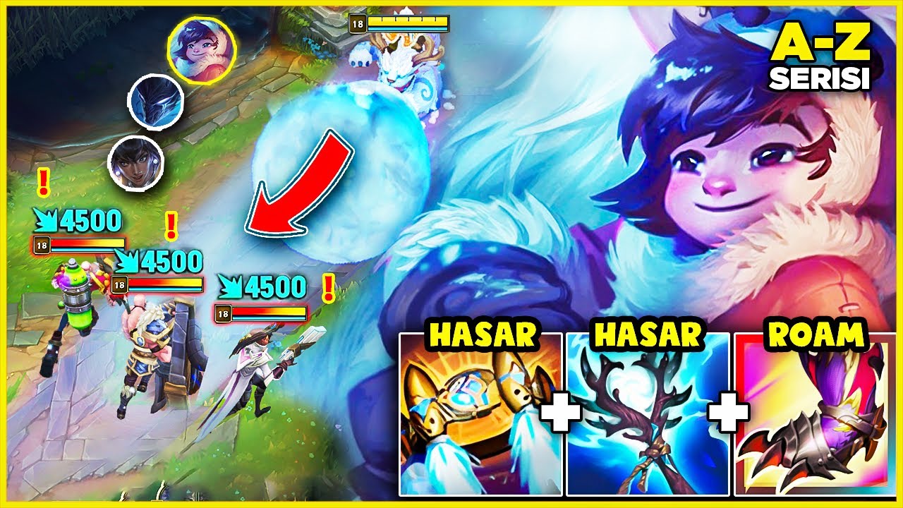OYUNU KAOSA SÜRÜKLEYEN KESHA TARZI NUNU TOP! (EVDE DENEMEYİN!) | A-Z TOP LANE #24