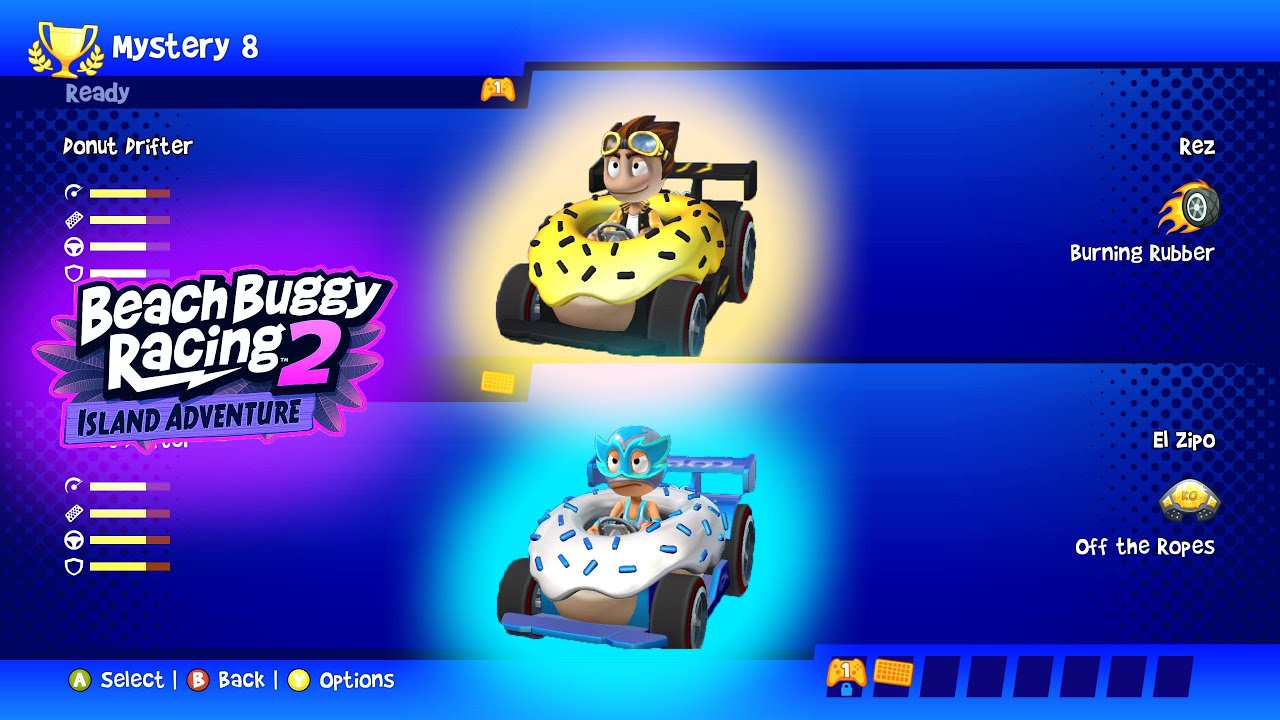 Donut Drifter - Rez vs El Zipo - Beach Buggy Racing 2 Island Adventure