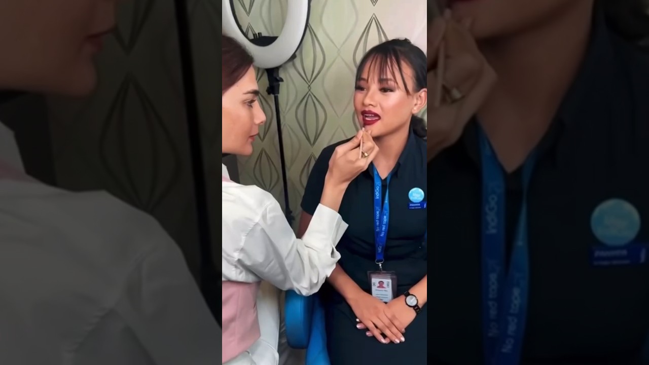 Indigo new makeup look 💄❤️🫶🏻 #aviation #cabincrew #airhostess #youtubeshorts #airlines #foryou